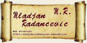 Mlađan Radančević vizit kartica